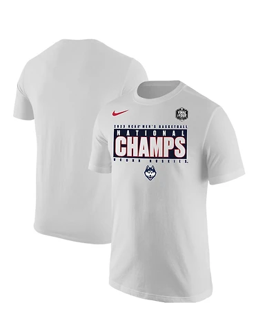 Nike White UConn Huskies 2023 Ncaa Men's Basketball National Champions Pebble T-shirt