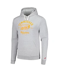 Men's League Collegiate Wear Heather Gray Distressed Tennessee Volunteers Stadium Essential Pullover Hoodie