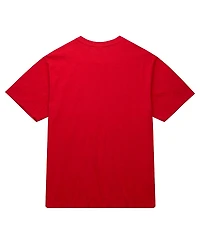 Men's Mitchell & Ness Red Distressed Chicago Bulls Hardwood Classics Legendary Slub T-shirt