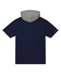 Men's Mitchell & Ness Navy Dallas Cowboys Postgame Short Sleeve Hoodie