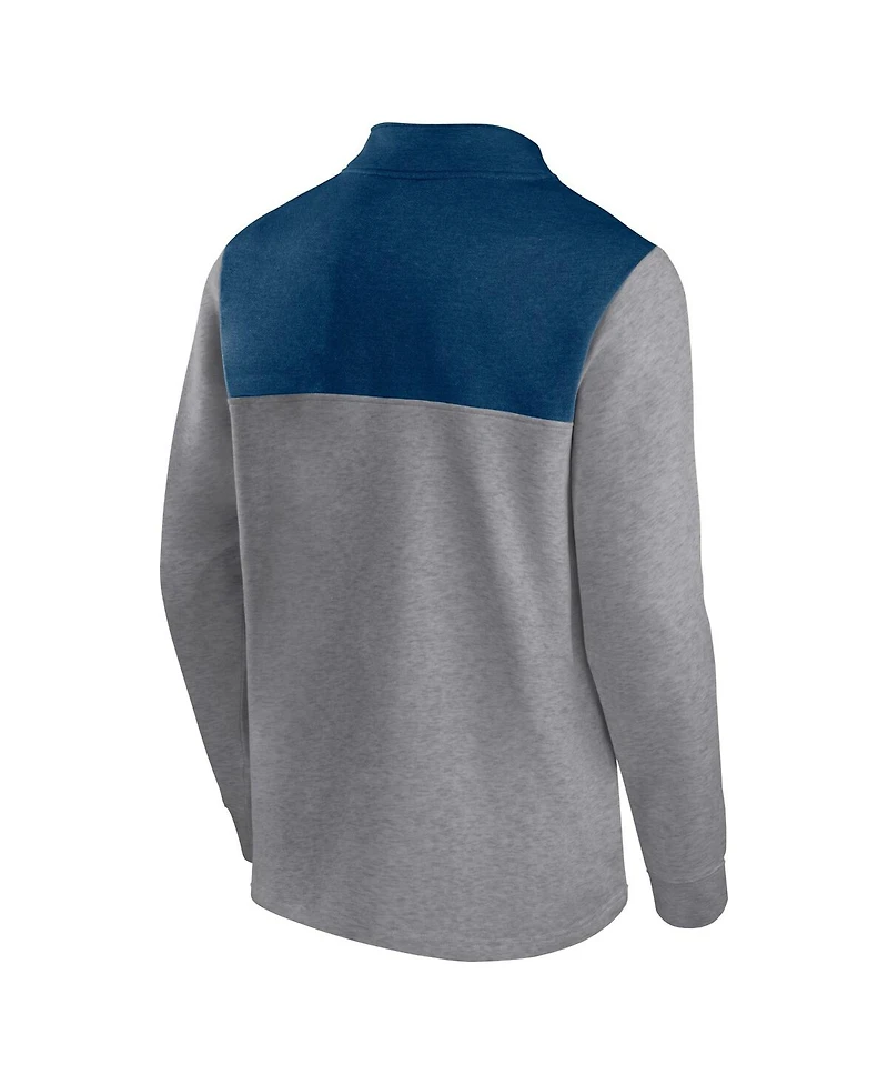 Men's Fanatics Heather Gray Seattle Kraken Launch It Quarter-Zip Jacket
