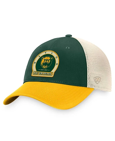 Men's Top of the World Green Baylor Bears Refined Trucker Adjustable Hat