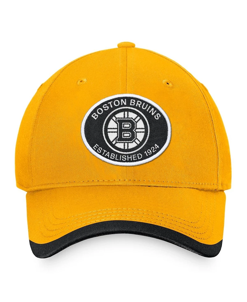 Men's Fanatics Gold Boston Bruins Fundamental Adjustable Hat