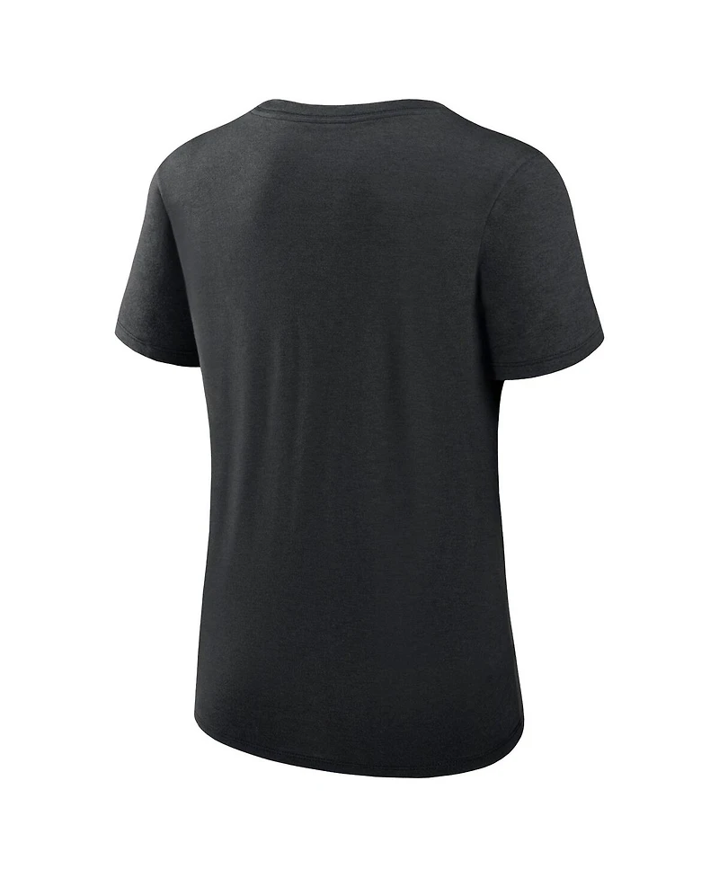 Women's Nike Black Miami Marlins Authentic Collection Performance Scoop Neck T-shirt