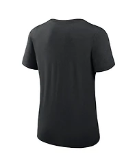 Women's Nike Black Miami Marlins Authentic Collection Performance Scoop Neck T-shirt