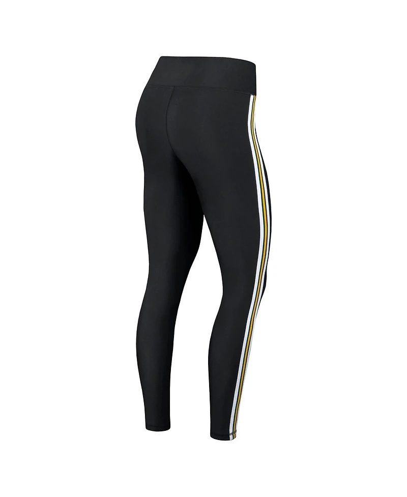 Women's Wear by Erin Andrews Black Green Bay Packers Color Block Leggings