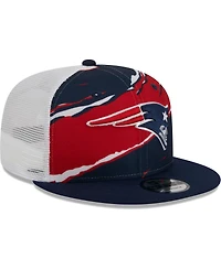 Men's New Era Navy New England Patriots Tear Trucker 9FIFTY Snapback Hat