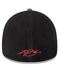 Men's New Era Gray, Black Kyle Busch 39THIRTY Neo Flex Fit Hat