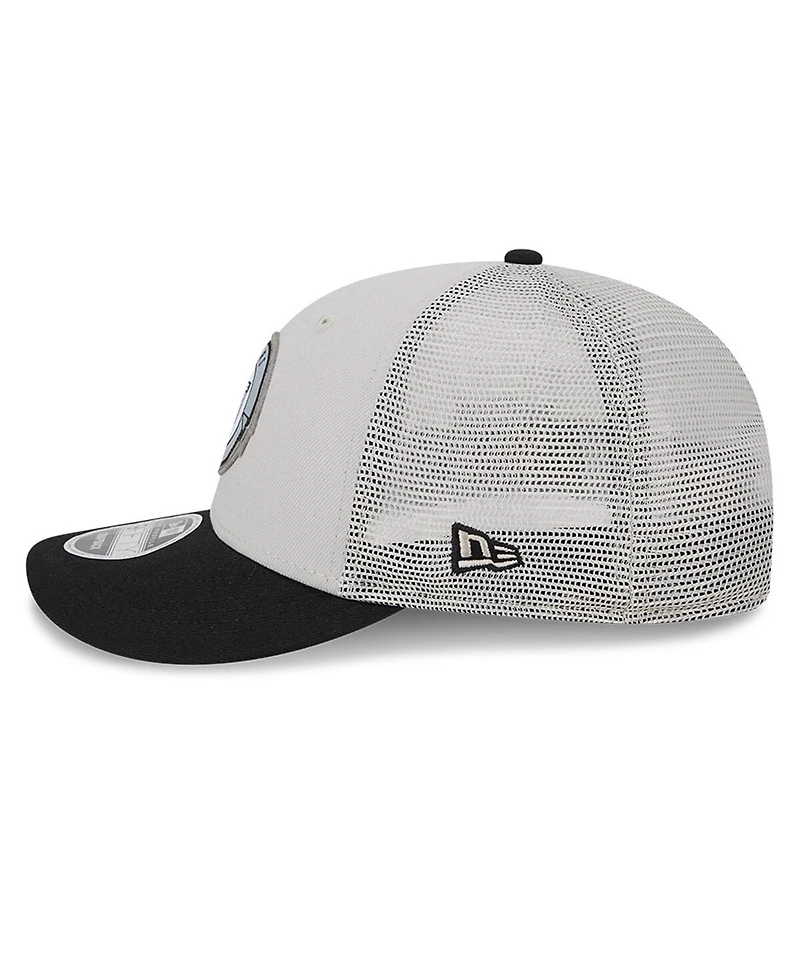Men's New Era Cream, Black Las Vegas Raiders 2023 Sideline Historic Low Profile 9FIFTY Snapback Hat