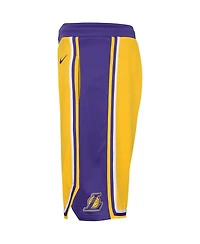 Big Boys Nike Gold Los Angeles Lakers Icon Edition Mesh Performance Swingman Shorts
