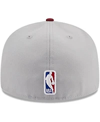 Men's New Era Gray, Wine Cleveland Cavaliers Tip-Off Two-Tone 59FIFTY Fitted Hat