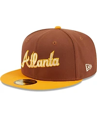 Men's New Era Brown Atlanta Braves Tiramisu 59FIFTY Fitted Hat
