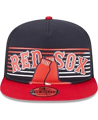 Men's New Era Navy Boston Red Sox Speed Golfer Trucker Snapback Hat