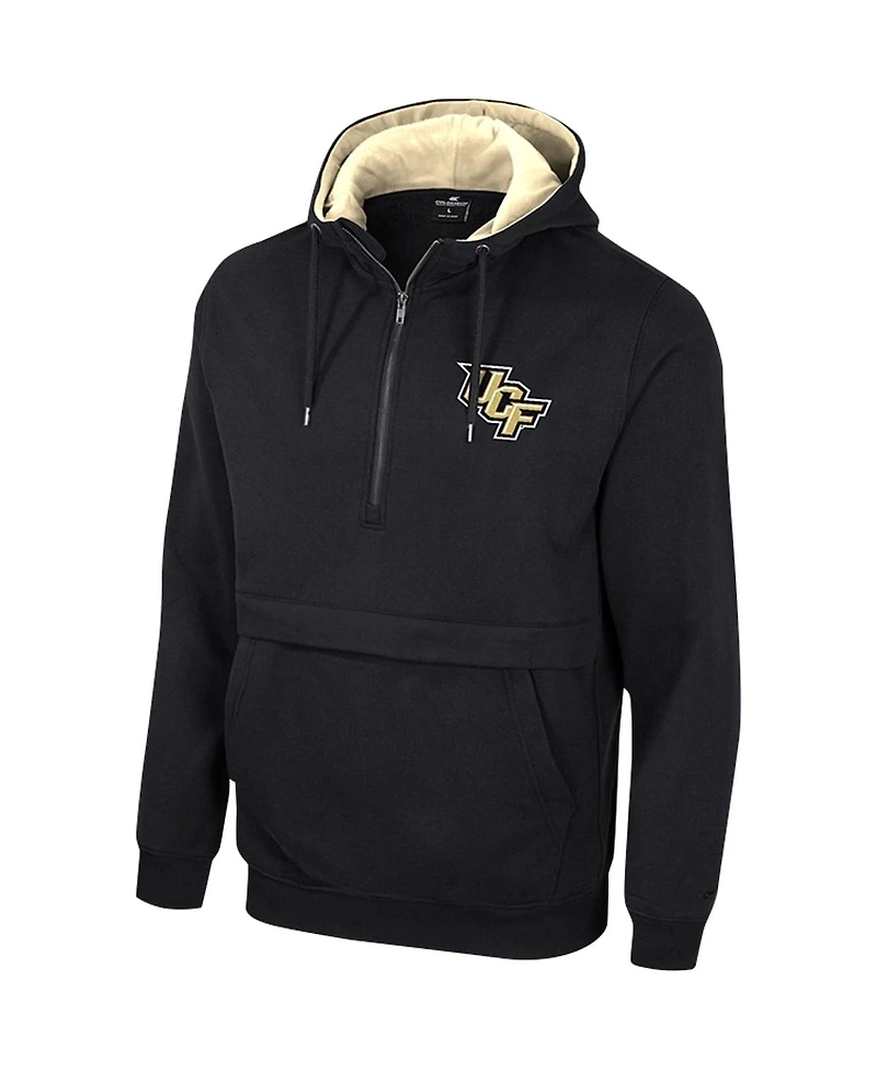 Men's Colosseum Black Ucf Knights Team Half-Zip Pullover Hoodie