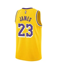 Big Boys Nike LeBron James Gold Los Angeles Lakers Swingman Jersey - Icon Edition
