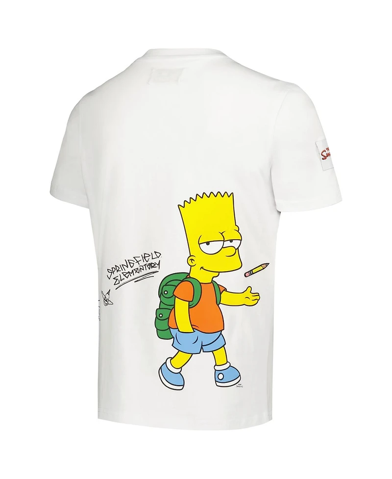 Big Boys and Girls Freeze Max White The Simpsons Bart Sketch T-shirt