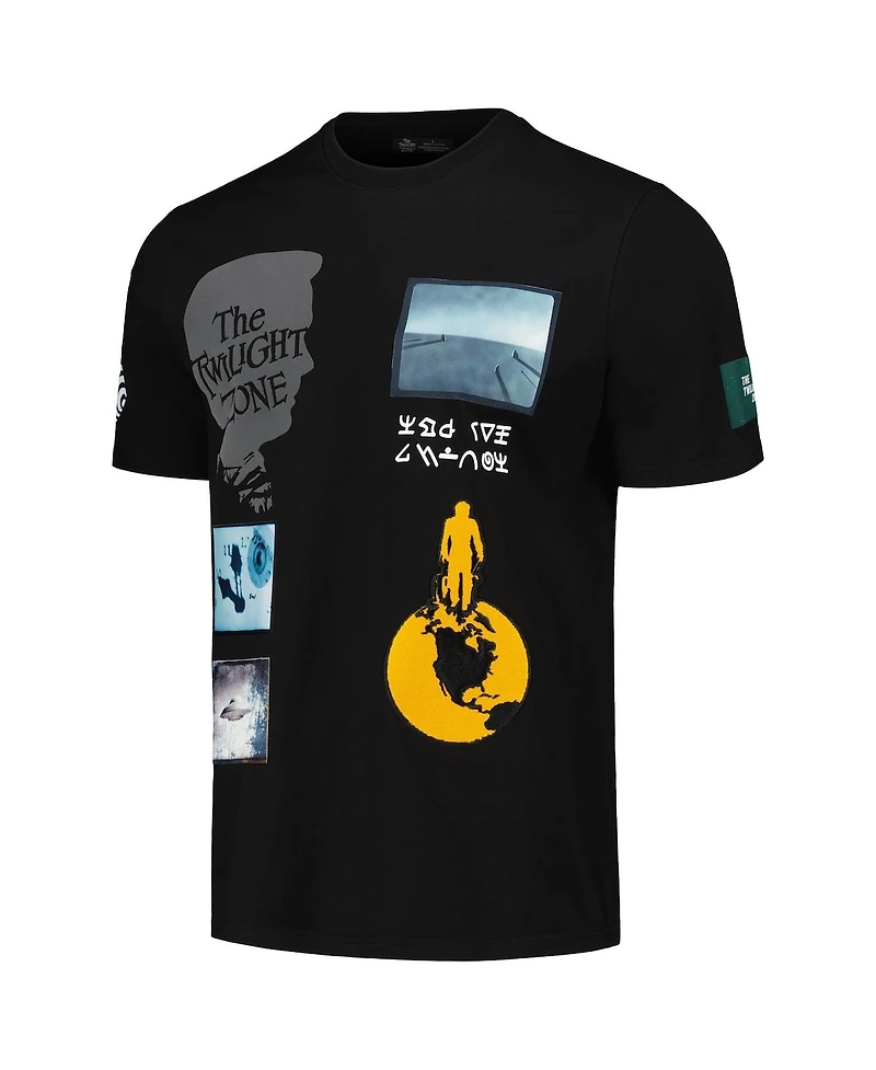 Men's and Women's Freeze Max Black Distressed The Twilight Zone Logo T-shirt