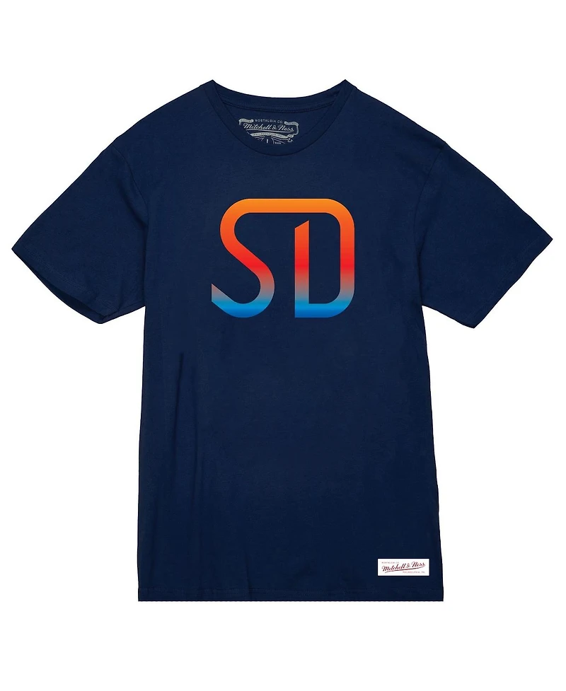 Women's Mitchell & Ness Navy San Diego Fc Monogram T-shirt