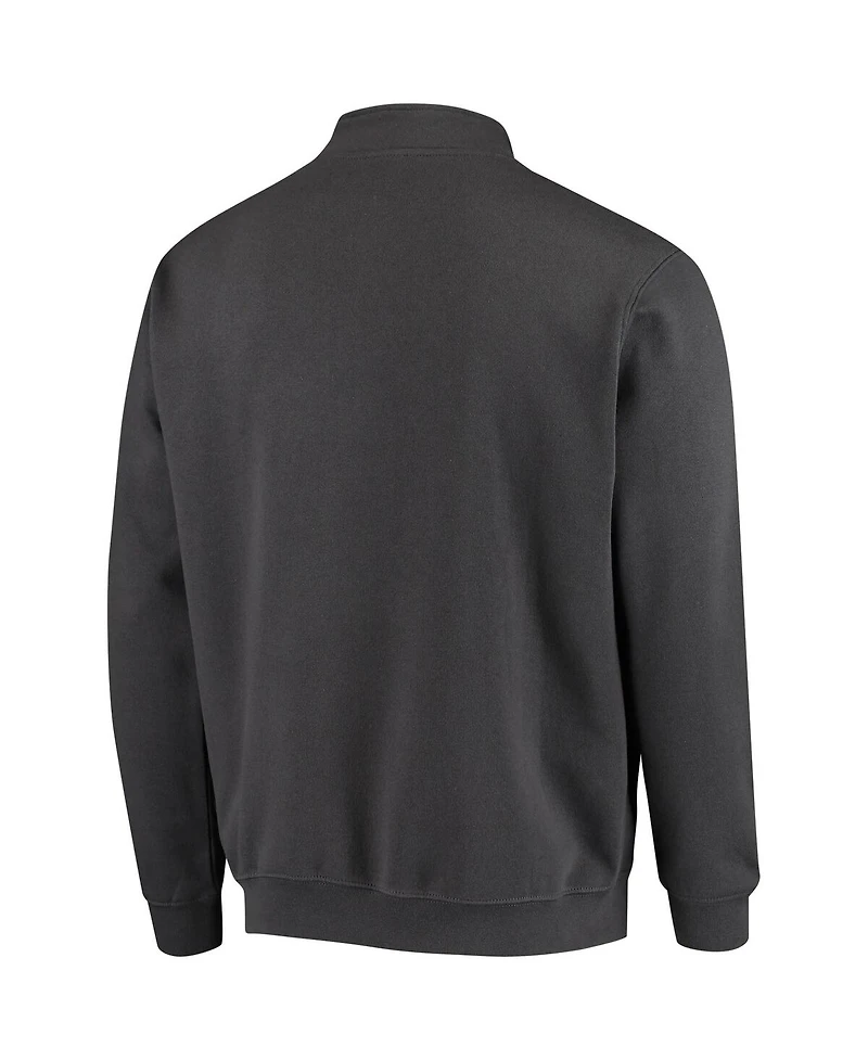 Men's Colosseum Charcoal Rutgers Scarlet Knights Tortugas Logo Quarter-Zip Jacket
