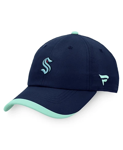 Men's Fanatics Deep Sea Blue Seattle Kraken Authentic Pro Rink Pinnacle Adjustable Hat