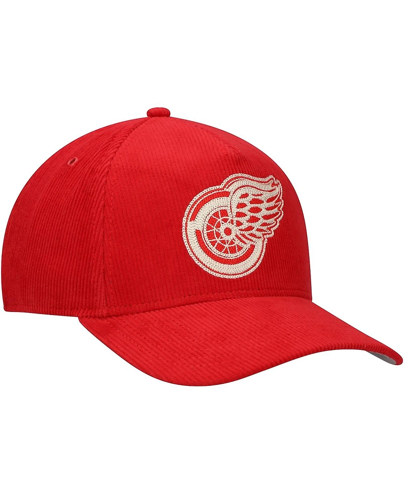 Men's American Needle Red Detroit Red Wings Corduroy Chain Stitch Adjustable Hat