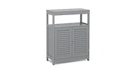 Freestanding Bathroom Floor Cabinet with Double Shutter Doors