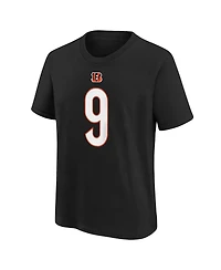 Big Boys Nike Joe Burrow Black Cincinnati Bengals Player Name and Number T-shirt