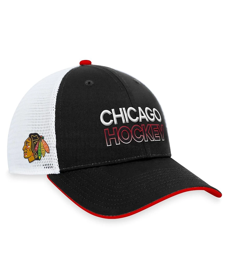 Men's Fanatics Chicago Blackhawks Authentic Pro Rink Trucker Adjustable Hat