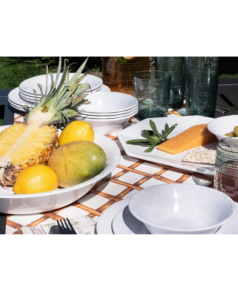 Abode Homewares Bamboo Raised Rim Octagonal Platter, 16"