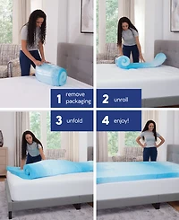 Vibe 3" Gel Swirl Memory Foam Mattress Topper, California King