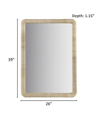 Ink+Ivy Nova Natural Rattan Rectangle Wall Mirror
