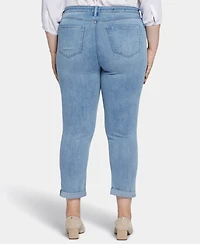 Nydj Plus Sheri Slim Ankle Jean with Roll Cuffs