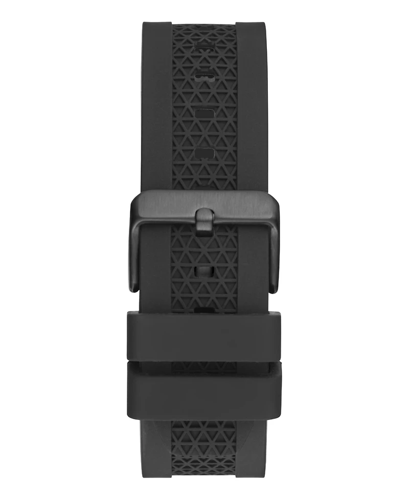 Men's Analog Black Silicone Watch 45mm