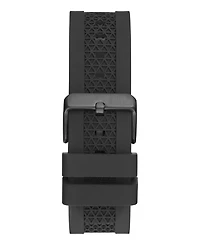 Men's Analog Black Silicone Watch 45mm