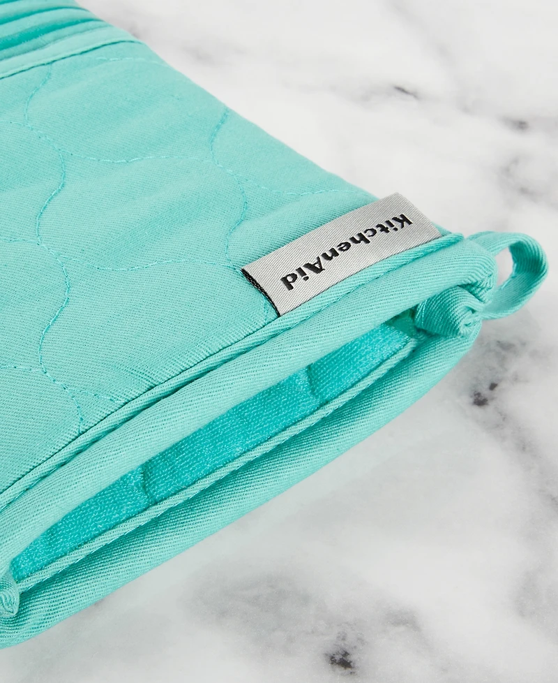 KitchenAid Quilted Cotton Terry Cloth Kitchen Towel, Oven Mitt, Potholder 4-Pack Set,