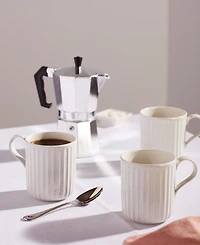 Lenox French Perle Scallop Mugs, Set of 4