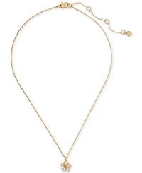 Kate Spade New York Cubic Zirconia Fleurette Pendant Necklace, 16" + 3" extender