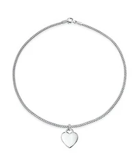 Bling Jewelry Tiny Minimalist Abc Heart Initial Anklet Ankle Bracelet Sterling Silver 9-10 Inch