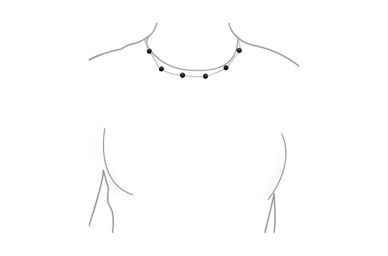 Bling Jewelry Tin Cup Freshwater Cultured Pearl Natural Stone Necklace Chain Station Yellow Gold Plated Sterling Silver 16 18 Inch