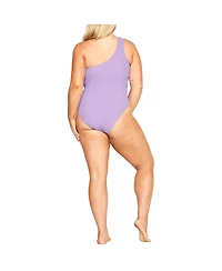 City Chic Plus Izzy One Shoulder 1 Piece