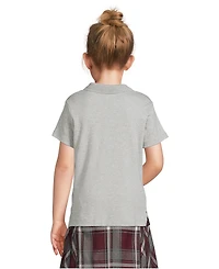 Lands' End School Uniform Girls Short Sleeve Feminine Fit Interlock Polo Shirt