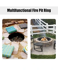 36 inch Round Steel Fire Pit Ring Line for Outdoor Backyard