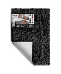 Ultra-Soft Quick-Dry Chenille Bath Rug - Non-Slip Pvc Backing, Machine-Washable (Small 17″×24″)