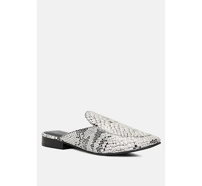 Marla Womens Metallic Leather Mules