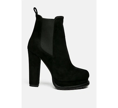 Spire Suede Block Heeled Boots
