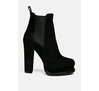 Spire Suede Block Heeled Boots