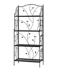 Glitzhome 52" H 4-Tiered Rectangular Metal Shelf Plant Stand or Storage Rack