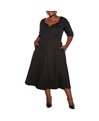 City Chic Plus Cute Girl Elbow Sleeve Dress