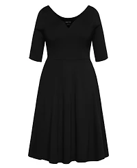 City Chic Plus Cute Girl Elbow Sleeve Dress