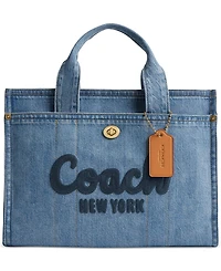 Coach Denim Cargo Tote